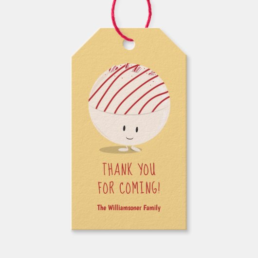 Hot chocolade bom dank u cadeaulabel (Voorkant)