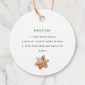 Hot Chocolade Bomb Bedankjes Labels (Achterkant)