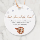 Hot Chocolade Bomb Bedankjes Labels (Voorkant)