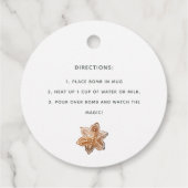 Hot Chocolade Bomb Bedankjes Labels (Achterkant)