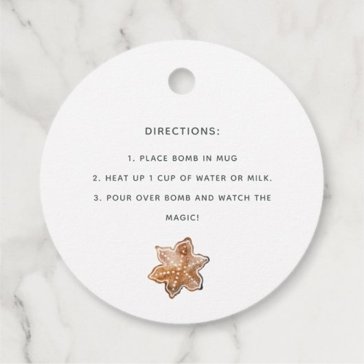 Hot Chocolade Bomb Bedankjes Labels (Achterkant)