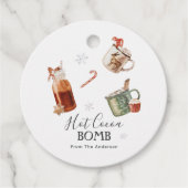 Hot Chocolade Bomb Bedankjes Labels (Voorkant)