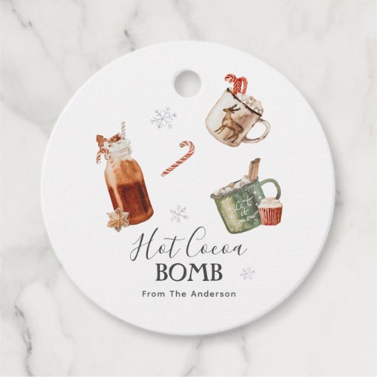 Hot Chocolade Bomb Bedankjes Labels (Voorkant)