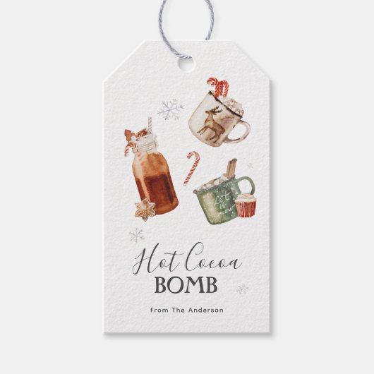 Hot Chocolade Bomb Cadeaulabel (Voorkant)