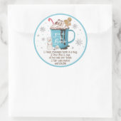 Hot Chocolade Bomb Hot Cocaca Bomb Instruction Ronde Sticker (Tas)