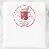 Hot Chocolade Bomb Hot Cocaca Bomb Instruction Ronde Sticker (Tas)