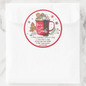 Hot Chocolade Bomb Hot Cocaca Bomb Instruction Ronde Sticker (Tas)