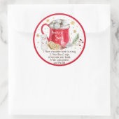 Hot Chocolade Bomb Hot Cocaca Bomb Instruction Ronde Sticker (Tas)