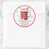 Hot Chocolade Bomb Hot Cocaca Bomb Instruction Ronde Sticker (Tas)