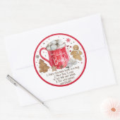 Hot Chocolade Bomb Hot Cocaca Bomb Instruction Ronde Sticker (Envelop)