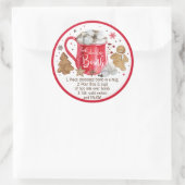 Hot Chocolade Bomb Hot Cocaca Bomb Instruction Ronde Sticker (Tas)