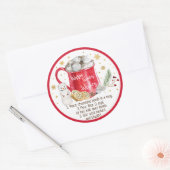 Hot Chocolade Bomb Hot Cocaca Bomb Instruction Ronde Sticker (Envelop)