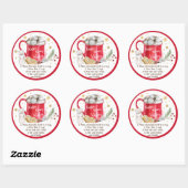 Hot Chocolade Bomb Hot Cocaca Bomb Instruction Ronde Sticker (Vel)