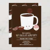 Hot Chocolade Bomb Hot Cocaca Party Kaart (Voorkant / Achterkant)