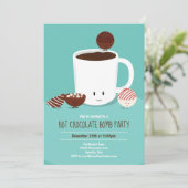 Hot Chocolade Bomb Hot Cocaca Party Kaart (Staand voorkant)