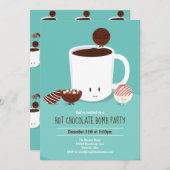 Hot Chocolade Bomb Hot Cocaca Party Kaart (Voorkant / Achterkant)