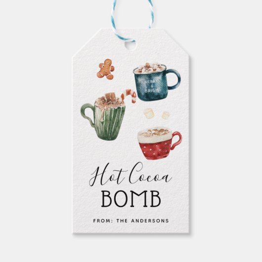 Hot-Chocolade Bomb Label Cadeaulabel (Voorkant)