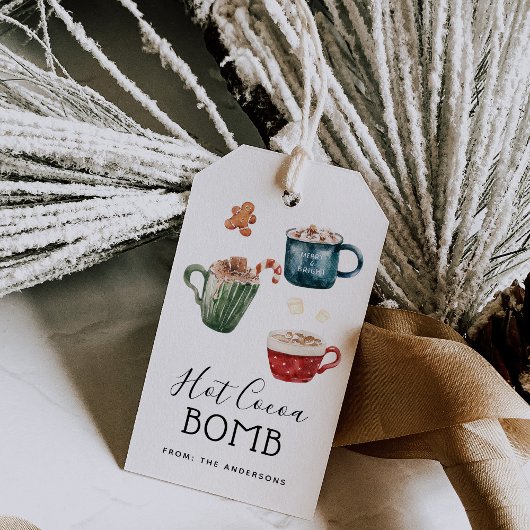 Hot-Chocolade Bomb Label Cadeaulabel