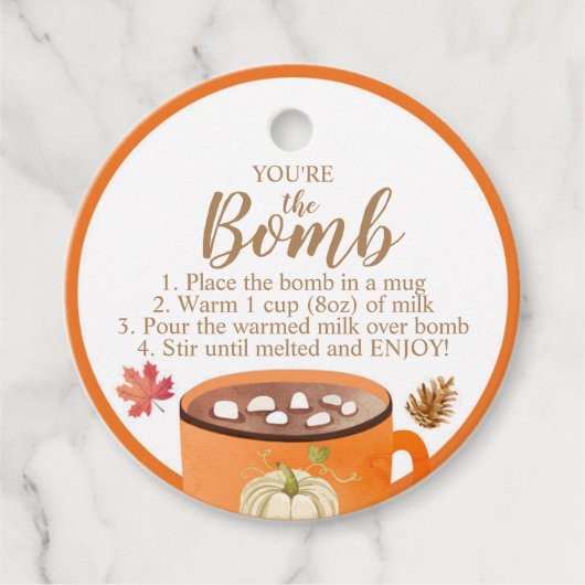 Hot Chocolade Bomb Label De Bomb Thanksgiving (Voorkant)