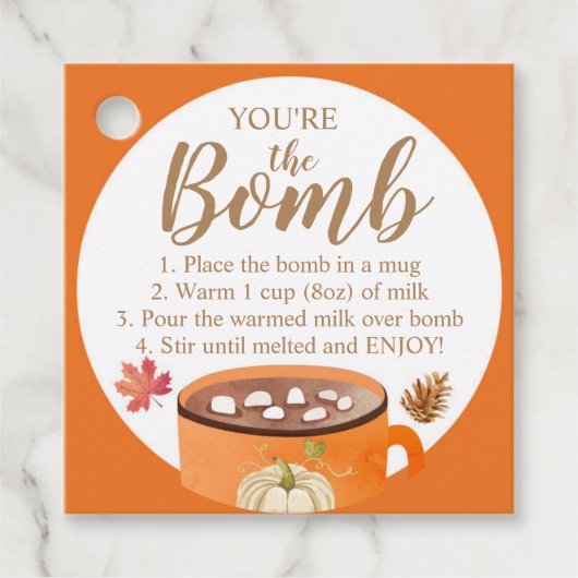 Hot Chocolade Bomb Label De Bomb Thanksgiving (Voorkant)
