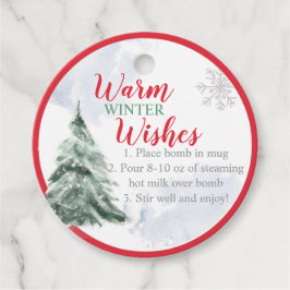 Hot Chocolade Bomb-Labels Winterbrood Bedankjes Labels
