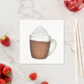 Hot Chocolade Caca-kerstfeestdag Servet (Insitu)