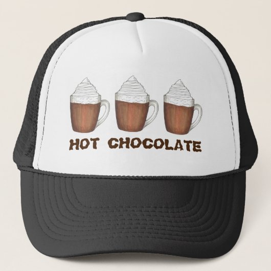 Hot-Chocolade Cacao Chocofolic Winter Drinken Trucker Pet (Voorkant)