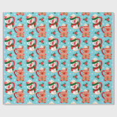 Hot Chocolade Cacao Drink kerstFeestdagen Cadeaupapier (Vlak)