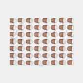 Hot Chocolade Cacao-hipped Cream Winter Drinken Fleece Deken (Voorkant (Horizontaal))