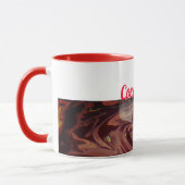 Hot chocolade cacao marshmallow grappige typografi mok (Links)