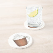 Hot Chocolade Cacao Warm Winter Holiday Drink Zandsteen Onderzetter (Zijkant)