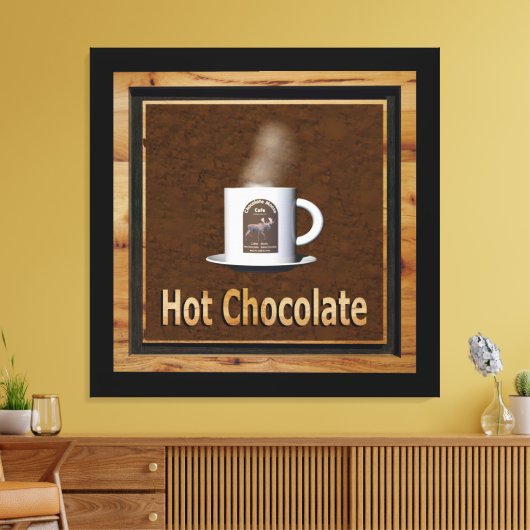Hot-Chocolade Canvas Afdruk (Insitu (Woonkamer))