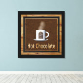 Hot-Chocolade Canvas Afdruk (Insitu (Houten vloer))