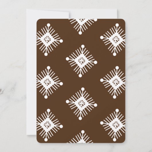 Hot Chocolade Chai Snowflake Baby shower Kaart (Achterkant)