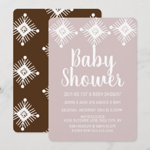 Hot Chocolade Chai Snowflake Baby shower Kaart