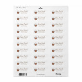 Hot Chocolade Cocoa Whipped Cream Winter Holiday Etiket (Full Sheet)