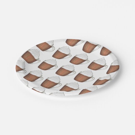 Hot Chocolade Cocoa Winter VakkerkerstBord Papieren Bordje (Gekanteld)