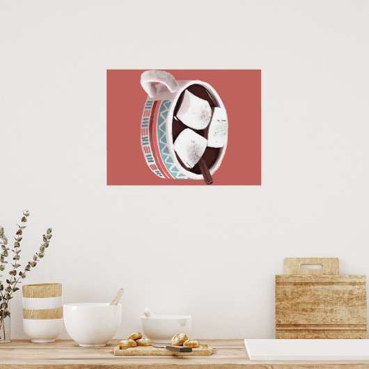 Hot Chocolade -  Cute Chocolate Lover Cft Poster (Keuken)