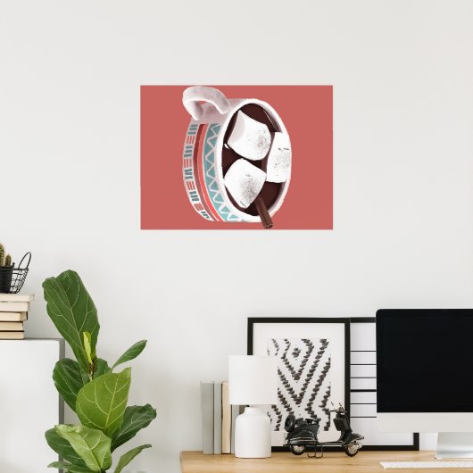 Hot Chocolade -  Cute Chocolate Lover Cft Poster (Thuiskantoor)