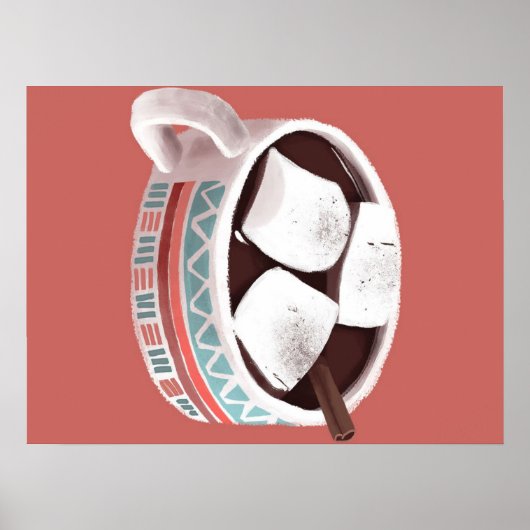 Hot Chocolade -  Cute Chocolate Lover Cft Poster (Voorkant)