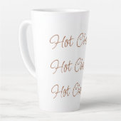Hot-Chocolade | Eenvoudige stijlvolle schrijftypog Latte Mok (Linkerhoek)