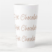 Hot-Chocolade | Eenvoudige stijlvolle schrijftypog Latte Mok (Voorkant)