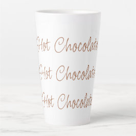 Hot-Chocolade | Eenvoudige stijlvolle schrijftypog Latte Mok