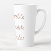 Hot-Chocolade | Eenvoudige stijlvolle schrijftypog Latte Mok (Rechts)