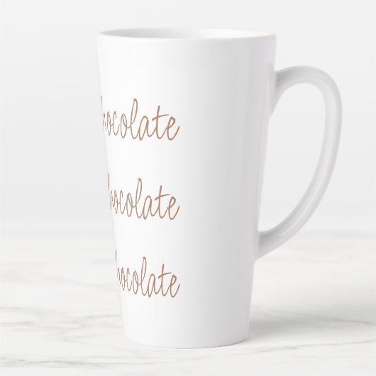 Hot-Chocolade | Eenvoudige stijlvolle schrijftypog Latte Mok (Rechts)