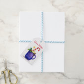 Hot Chocolade en Candy Cane mag Cadeaulabel (Met Touw)