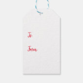 Hot Chocolade en Candy Cane mag Cadeaulabel (Achterkant)