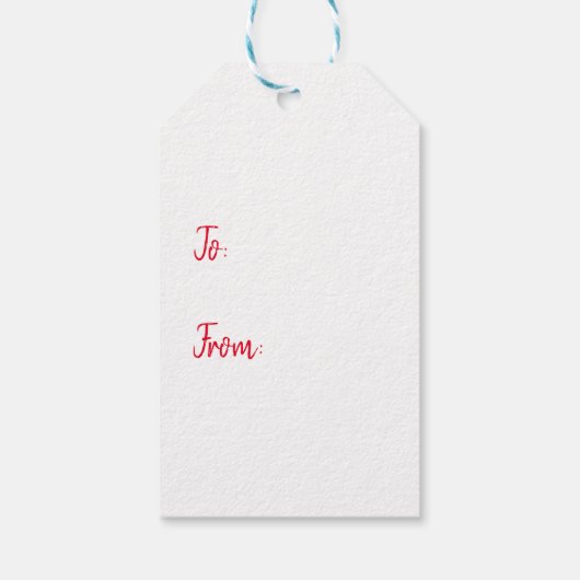 Hot Chocolade en Candy Cane mag Cadeaulabel (Achterkant)