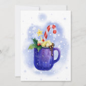 Hot Chocolade en Candy Cane mag Feestdagenkaart (Voorkant)