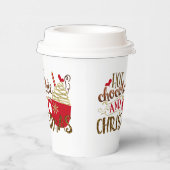 Hot Chocolade en kerstfeestdag Papieren Bekers (Rechts)